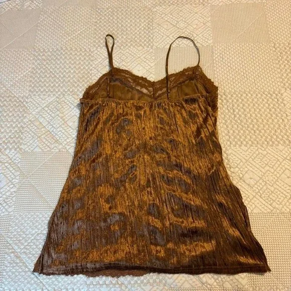 Y2K No Boundaries velvet brown lace cami with beaded details - Picture 5 of 5